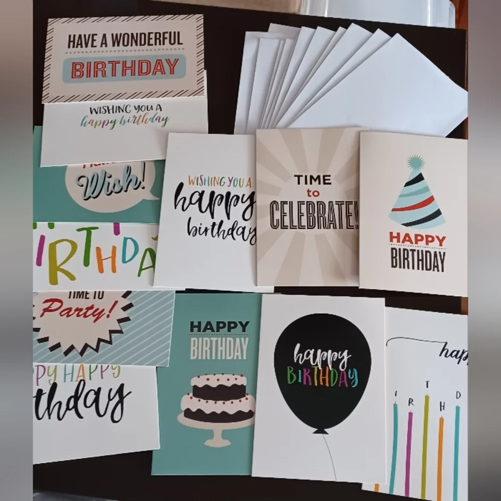 🎂12 Birthday cards w/ envelopes